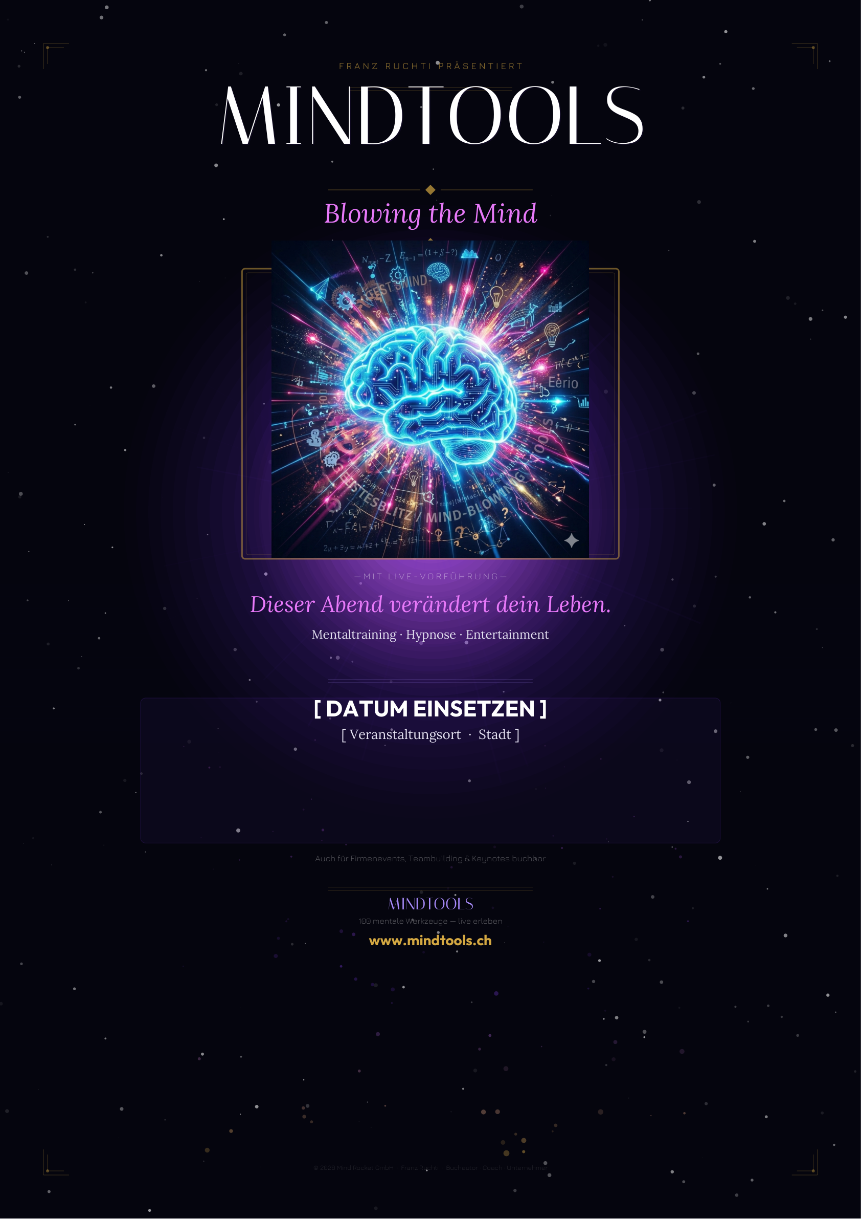 Mindtools – Blowing the Mind – Live-Vorführung mit Franz Ruchti